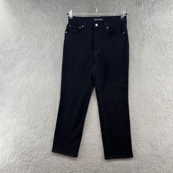 Aritzia Denim Forum Arlo High Rise Straight Size 29 28L Black wash Jeans NWOT - Picture 1 of 14